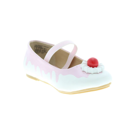 Katy Perry The Whipped Cream Girls White Pink Synthetic Ballet Flats Shoes
