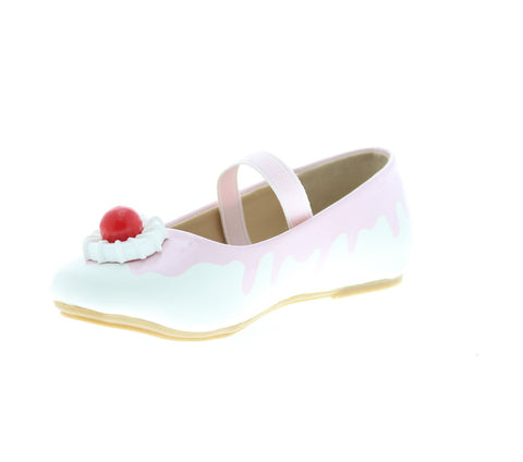 Katy Perry The Whipped Cream Girls White Pink Synthetic Ballet Flats Shoes