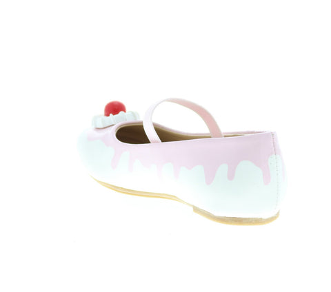 Katy Perry The Whipped Cream Girls White Pink Synthetic Ballet Flats Shoes
