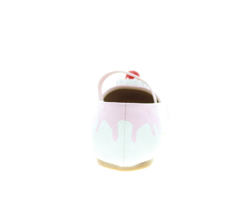 Katy Perry The Whipped Cream Girls White Pink Synthetic Ballet Flats Shoes