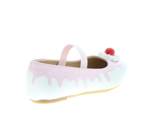 Katy Perry The Whipped Cream Girls White Pink Synthetic Ballet Flats Shoes