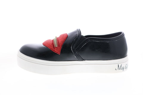 Katy Perry My Lips Are Sealed Girls Black Synthetic Lifestyle Sneakers Shoes