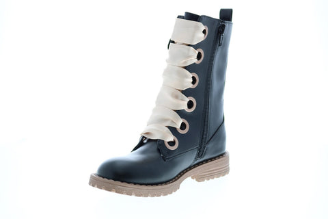Katy Perry The Lacy Lug Smooth 34PK0030-BLK Girls Black Casual Dress Boots