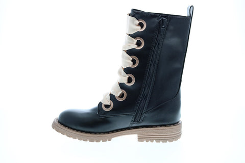 Katy Perry The Lacy Lug Smooth 34PK0030-BLK Girls Black Casual Dress Boots