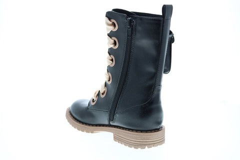 Katy Perry The Lacy Lug Smooth 34PK0030-BLK Girls Black Casual Dress Boots