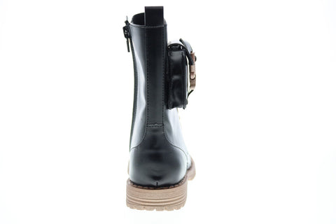 Katy Perry The Lacy Lug Smooth 34PK0030-BLK Girls Black Casual Dress Boots