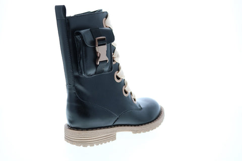 Katy Perry The Lacy Lug Smooth 34PK0030-BLK Girls Black Casual Dress Boots