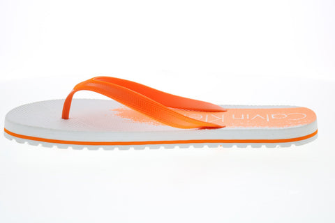 Calvin Klein Stewart Jelly 34S1582-WGF Mens Orange Synthetic Flip-Flops Sandals Shoes