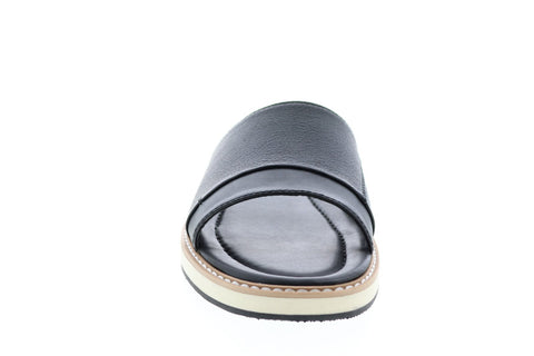 Calvin Klein Nezarr Smooth 34S1633-BLK Mens Black Synthetic Leather Slides Sandals Shoes
