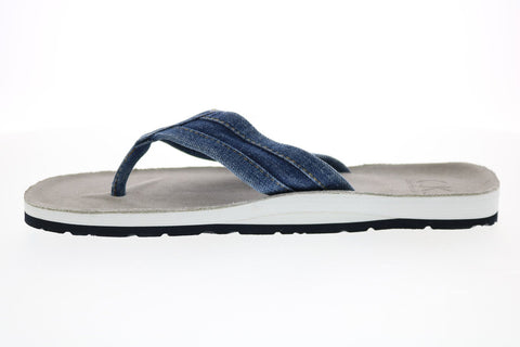 Calvin Klein Ben 34S8035-BIY Mens Blue Canvas Flip-Flops Sandals Shoes