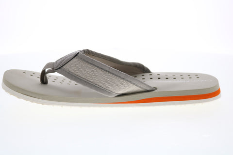 Calvin Klein Paulo Eva 34S9013-BEI Mens Beige Canvas Flip-Flops Sandals Shoes