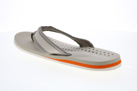 Calvin Klein Paulo Eva 34S9013-BEI Mens Beige Canvas Flip-Flops Sandals Shoes