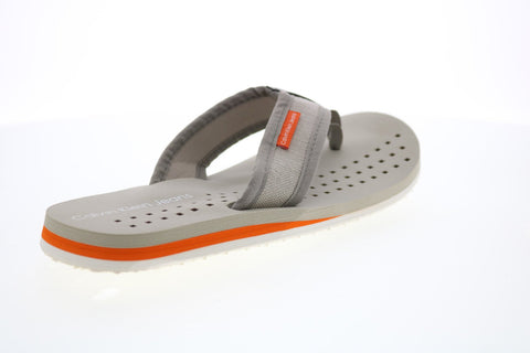 Calvin Klein Paulo Eva 34S9013-BEI Mens Beige Canvas Flip-Flops Sandals Shoes