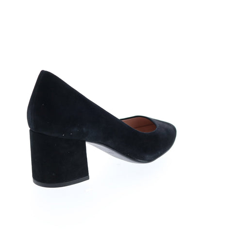 Taryn Rose Rochelle 34TR0190-BLK Womens Wide Black Suede Pumps Heels Shoes