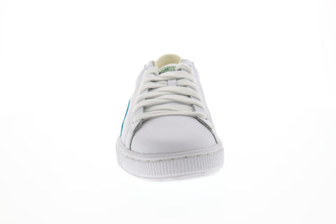 Puma Basket Classic Mens White Leather Low Top Lace Up Sneakers Shoes
