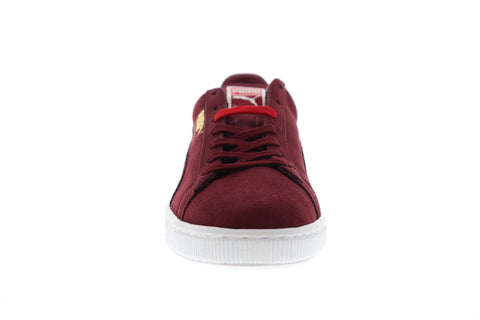 Puma Suede Classic + Blur Mens Red Suede Low Top Lace Up Sneakers Shoes