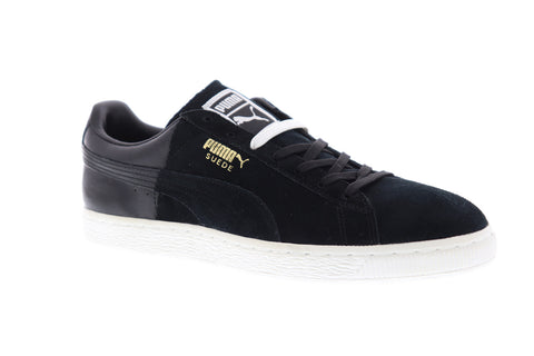 Puma Suede Classic + Blur Mens Black Suede Low Top Lace Up Sneakers Shoes