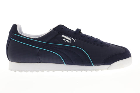 Puma Roma Spring Nm Mens Blue Suede & Textile Low Top Sneakers Shoes