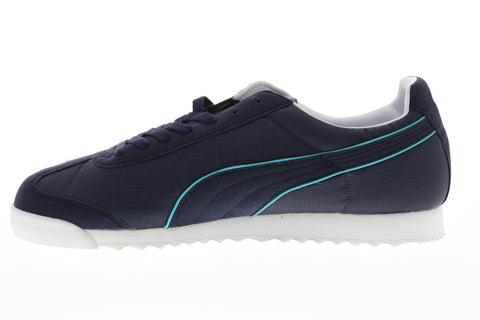 Puma Roma Spring Nm Mens Blue Suede & Textile Low Top Sneakers Shoes