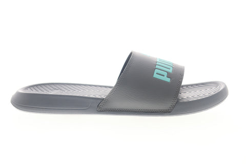 Puma Popcat 36026546 Mens Gray Slip On Slides Sandals Shoes