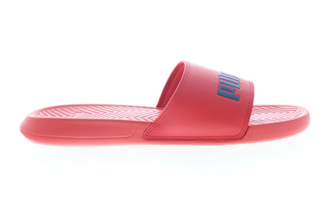 Puma Popcat 36026547 Mens Red Slip On Slides Sandals Shoes