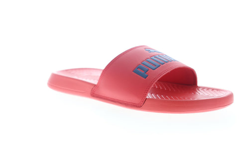 Puma Popcat 36026547 Mens Red Slip On Slides Sandals Shoes