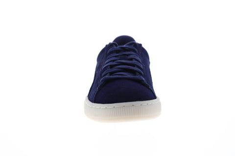 Puma Suede Classic Colored Mens Blue Suede Low Top Lace Up Sneakers Shoes