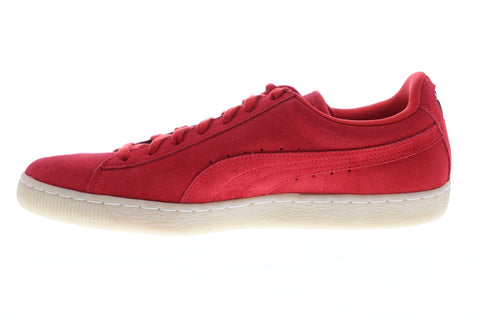 Puma Suede Classic Colored Mens Red Suede Low Top Lace Up Sneakers Shoes