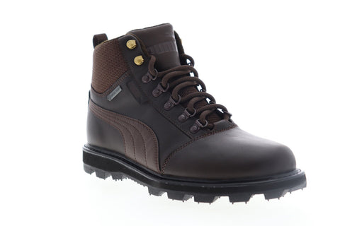 Puma TaTau Fur Boot GTX 36119401 Mens Brown Leather Lace Up Chelsea Boots Shoes