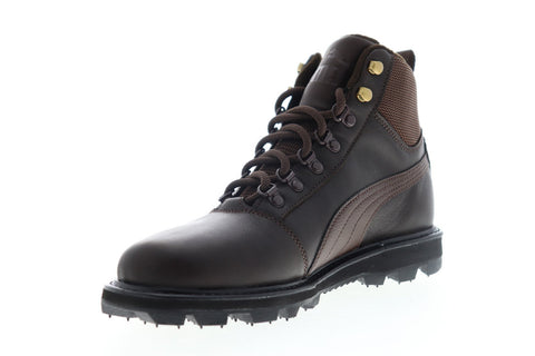 Puma TaTau Fur Boot GTX 36119401 Mens Brown Leather Lace Up Chelsea Boots Shoes