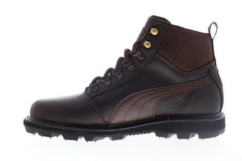 Puma TaTau Fur Boot GTX 36119401 Mens Brown Leather Lace Up Chelsea Boots Shoes