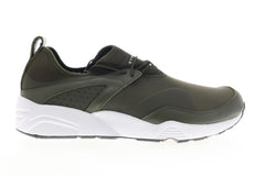 Puma Blaze of Glory NU x Stampd 36149301 Mens Green Canvas Low Top Sneakers Shoes