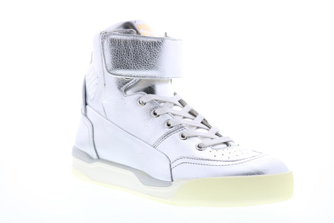 Puma MCQ Move Mid Metallic 36167301 Mens Silver Designer Sneakers Shoes