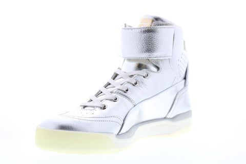 Puma MCQ Move Mid Metallic 36167301 Mens Silver Designer Sneakers Shoes
