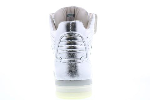 Puma MCQ Move Mid Metallic 36167301 Mens Silver Designer Sneakers Shoes