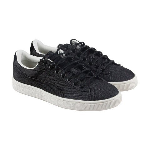 Puma Basket Classic Denim 36255503 Mens Black Casual Low Top Sneakers Shoes