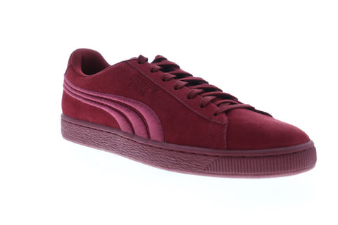 Puma Suede Classic Badge 36259409 Mens Red Lace Up Low Top Sneakers Shoes