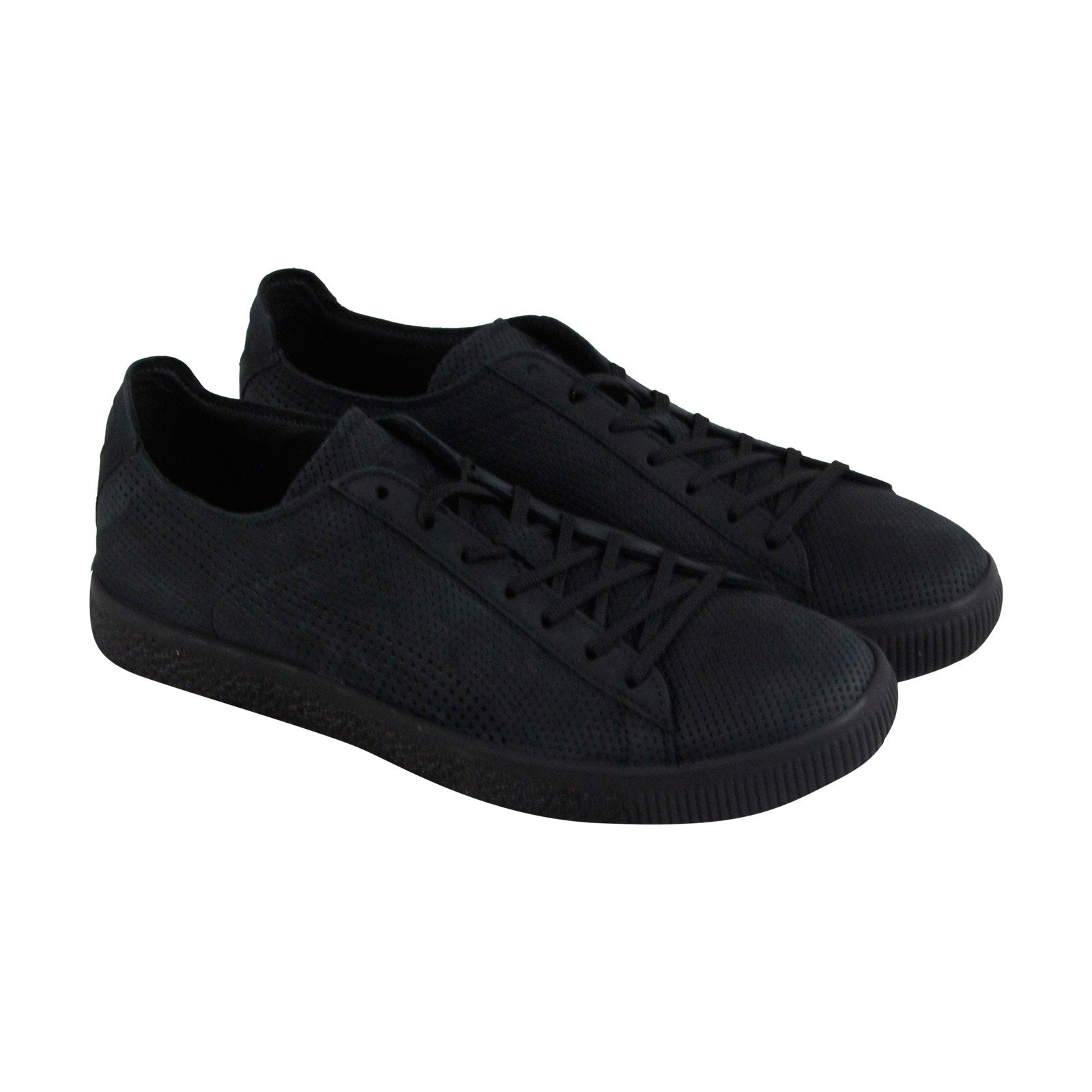 Puma X Stampd Clyde Mens Black Leather Casual Lifestyle Sneakers