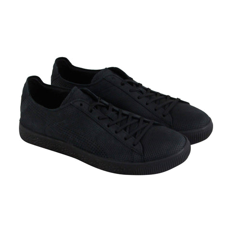 Puma X Stampd Clyde 36273601 Mens Black Leather Casual Low Top Sneakers Shoes