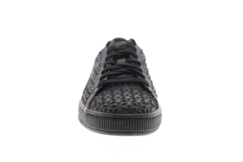 Puma Basket Classic Dia Emboss 36284102 Mens Black Low Top Sneakers Shoes