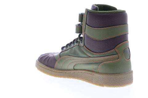 Puma Sky II Hi Duck Boot 36289102 Mens Brown Leather Strap High Top Sneakers Shoes