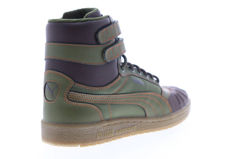 Puma Sky II Hi Duck Boot 36289102 Mens Brown Leather Strap High Top Sneakers Shoes