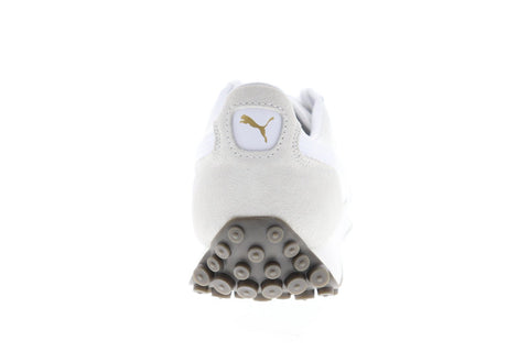 Puma Easy Rider Mens White Suede & Nylon Low Top Lace Up Sneakers Shoes