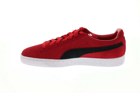 Puma Suede Classic + 36324225 Mens Red Low Top Lace Up Lifestyle Sneakers Shoes