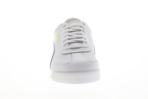 Puma Roma Classic Perf Mens White Leather Low Top Lace Up Sneakers Shoes