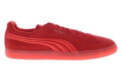 Puma Suede Classic Badge Iced Mens Red Suede Low Top Sneakers Shoes