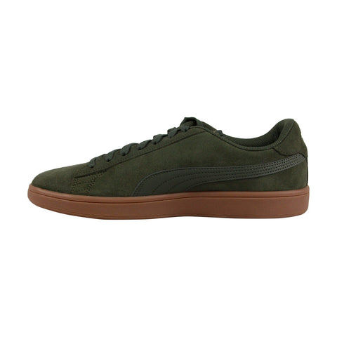 Puma Smash V2 36498919 Mens Green Suede Casual Lace Up Low Top Sneakers Shoes