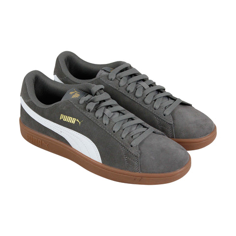 Puma Smash V2 36498927 Mens Gray Suede Classic Low Top Lifestyle Sneakers Shoes