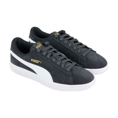 Puma Smash V2 36498928 Mens Gray Suede Classic Lace Up Low Top Sneakers Shoes