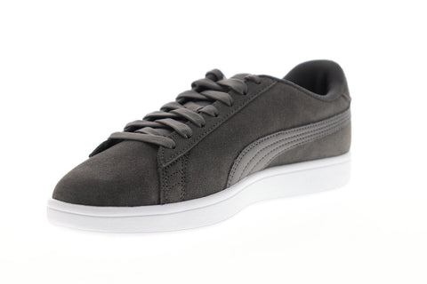 Puma Smash V2 36498932 Mens Gray Suede Lace Up Lifestyle Sneakers Shoes